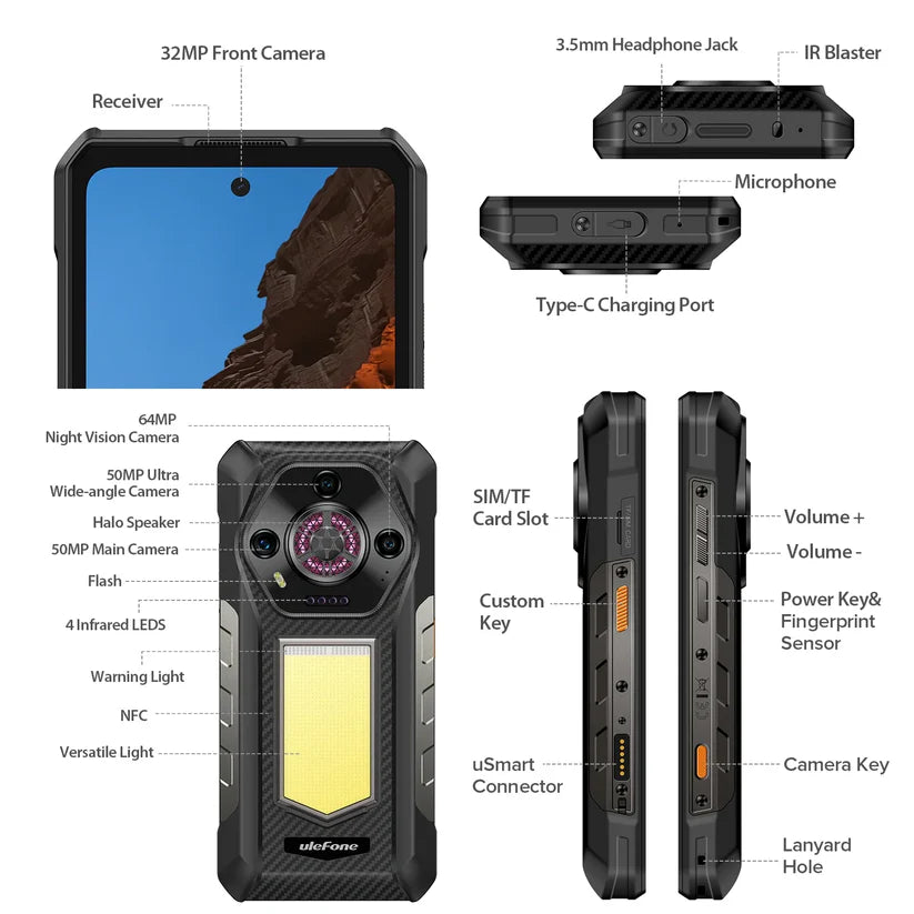 Ulefone Armor 30 4G Rugged Phone with Infinite Halo - Brand New/Sealed