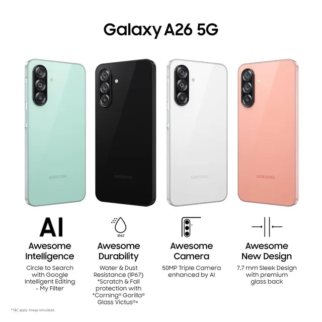 Samsung Galaxy A26 5G - 256GB - 8GB RAM - Brand New/Sealed