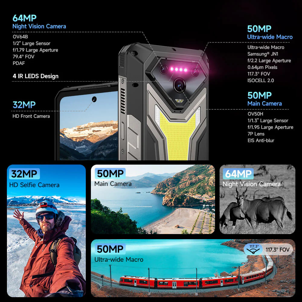 Ulefone Armor 34 Pro+ 5G 512GB Rugged Phone with Projector