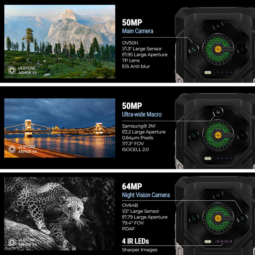 Ulefone Armor 33 4G Rugged Phone with 1100LM Camping Light