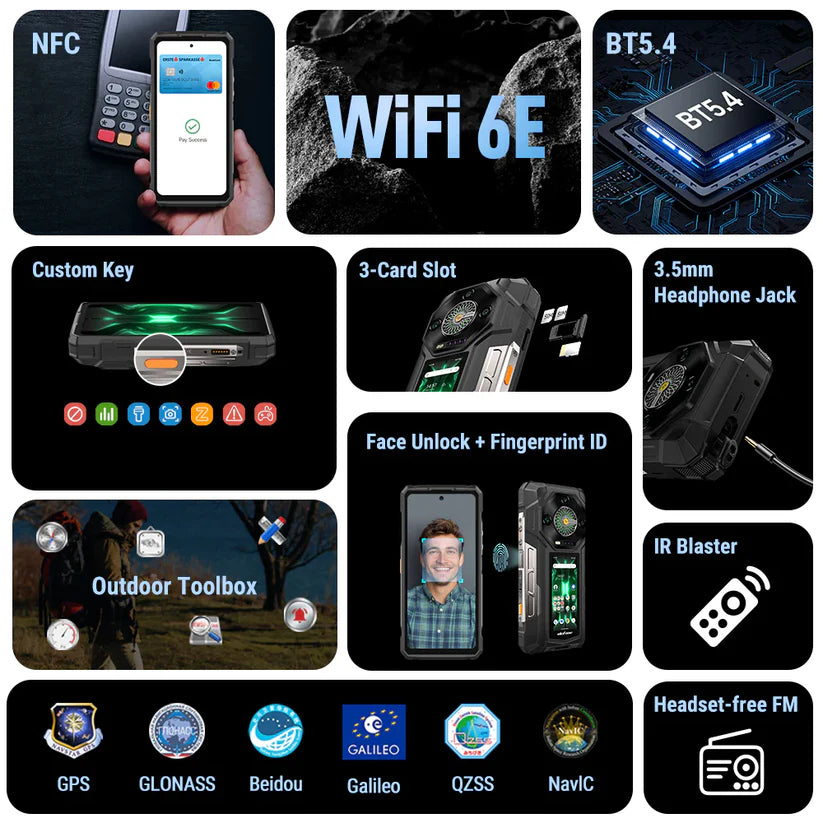 Ulefone Armor 33 4G Rugged Phone with 1100LM Camping Light